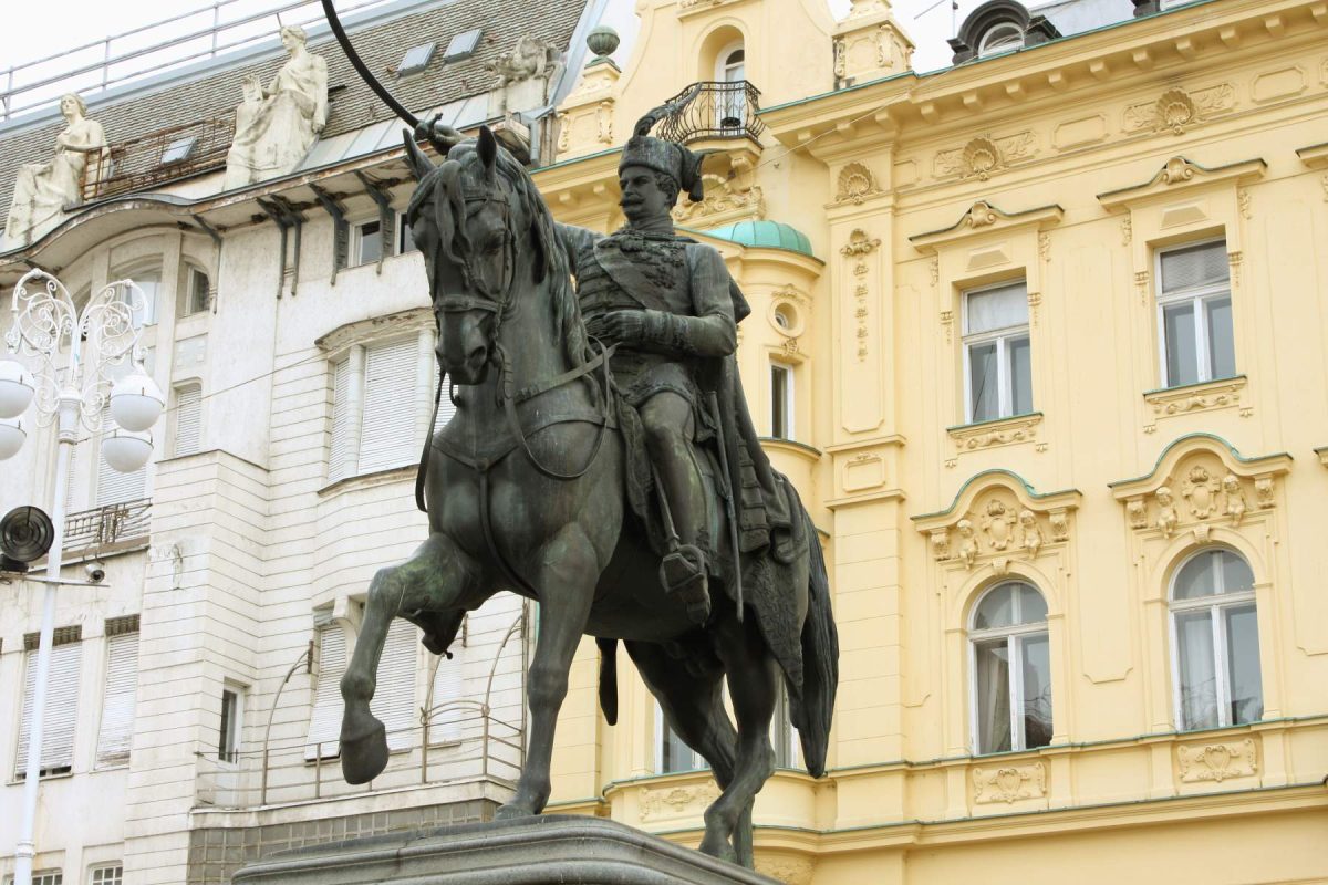 statue ban josip jelacic zagreb croatia main square
